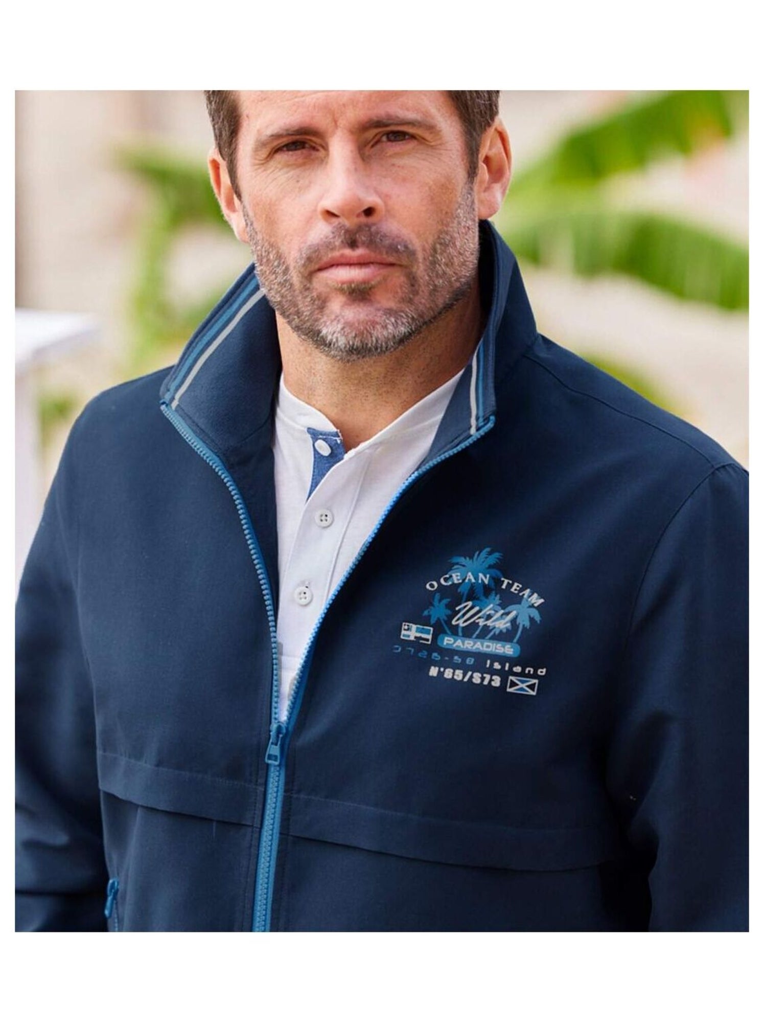 Blouson d’Été Microfibre Ocean Team  - ATLAS FOR MEN - Bleu