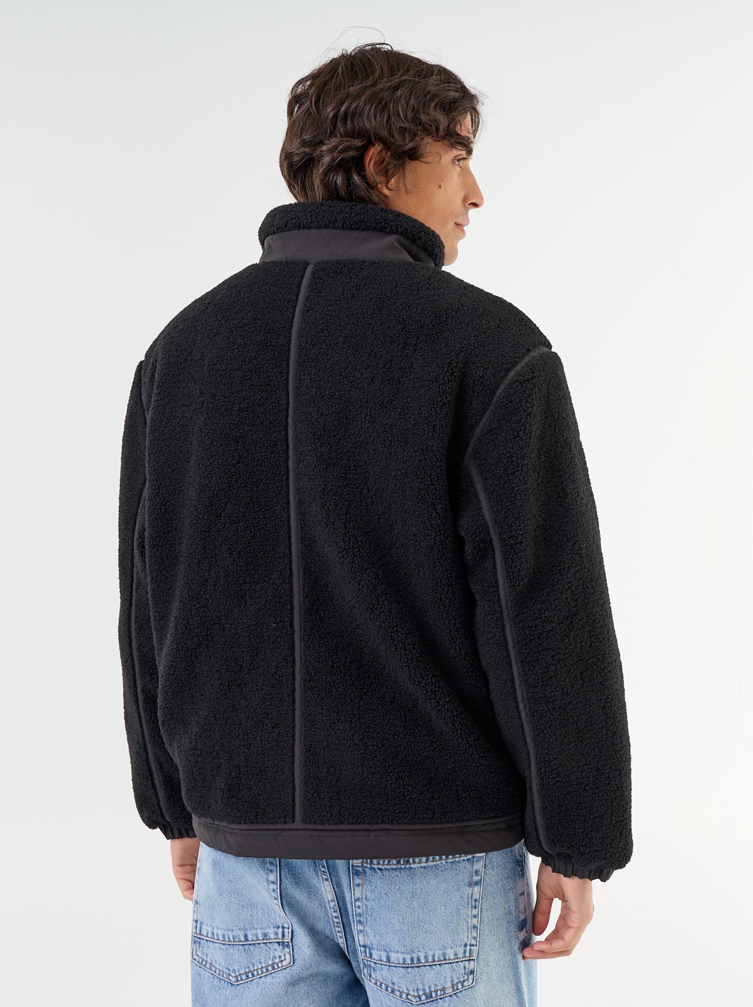 Blouson effet moutonné - Noir