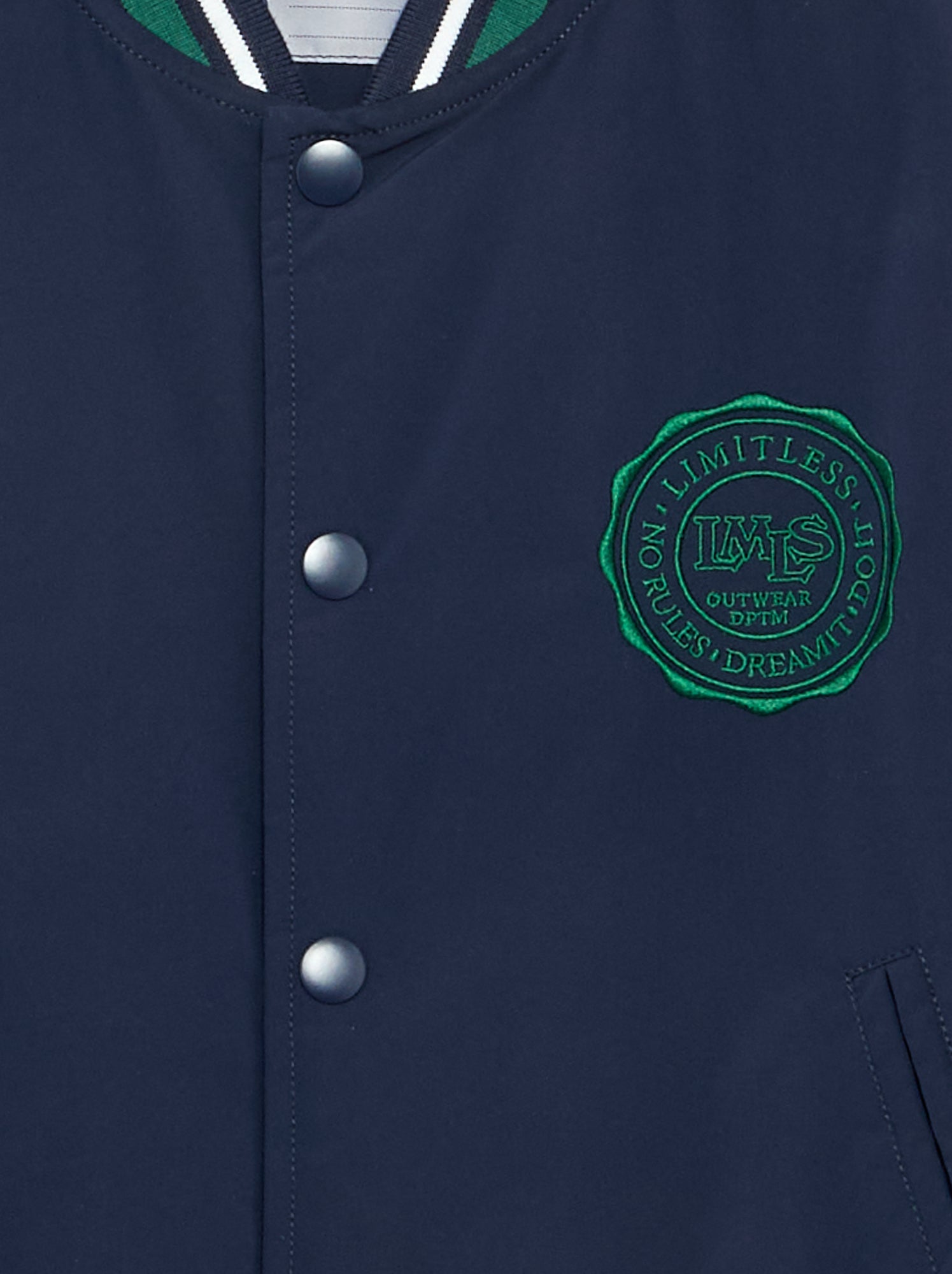 Blouson façon campus américain - Bleu