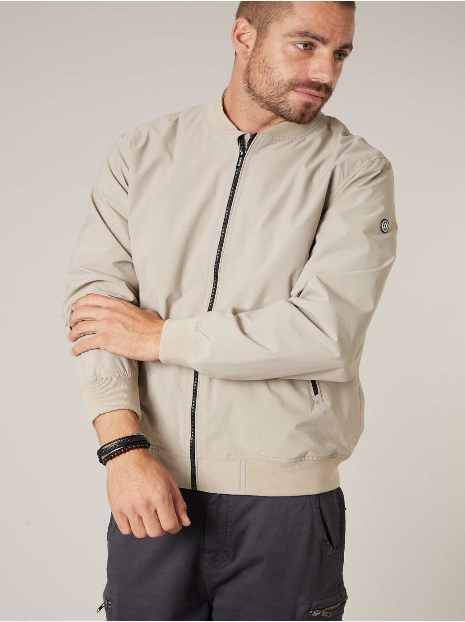 Blouson homme léger style bomber 'deeluxe' - Beige sable