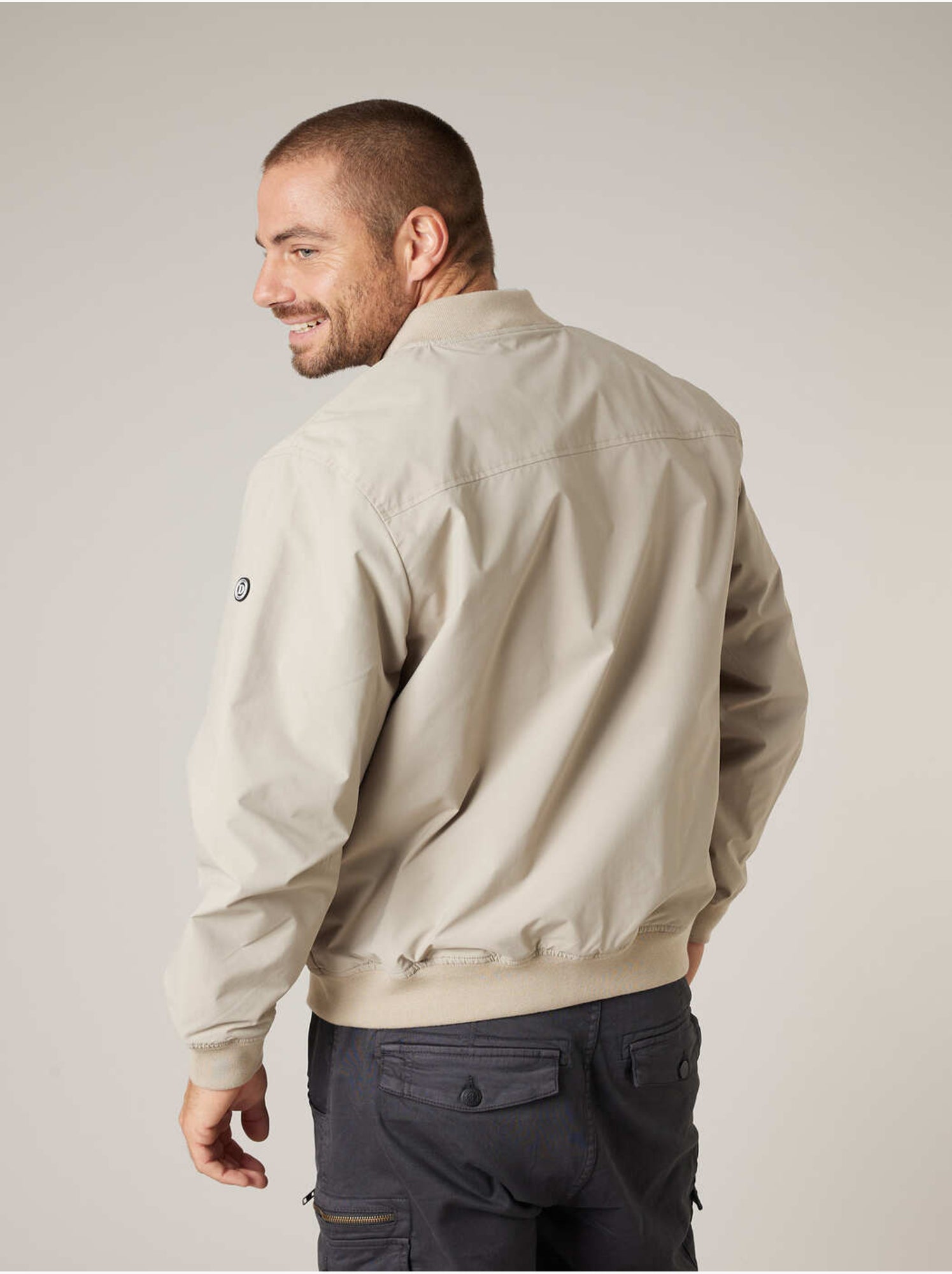 Blouson homme léger style bomber 'deeluxe' - Beige sable