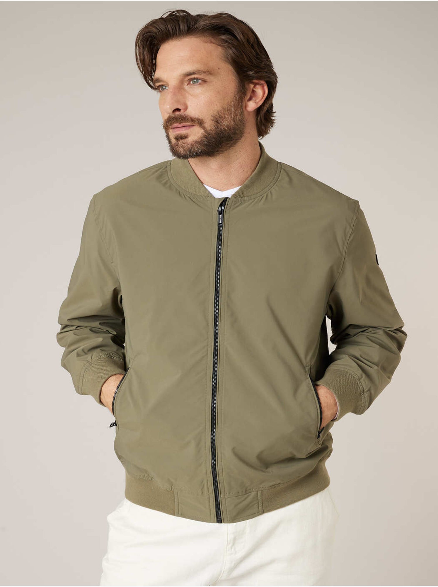 Blouson homme léger style bomber 'deeluxe' - Kaki