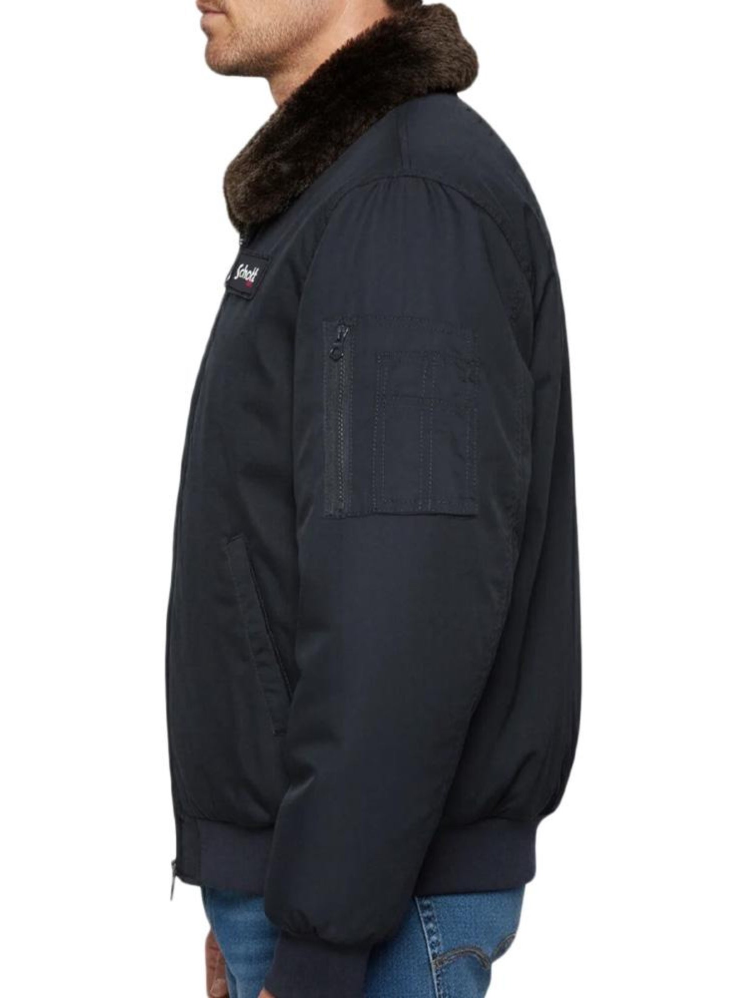 Blouson homme schott - Bleu marine