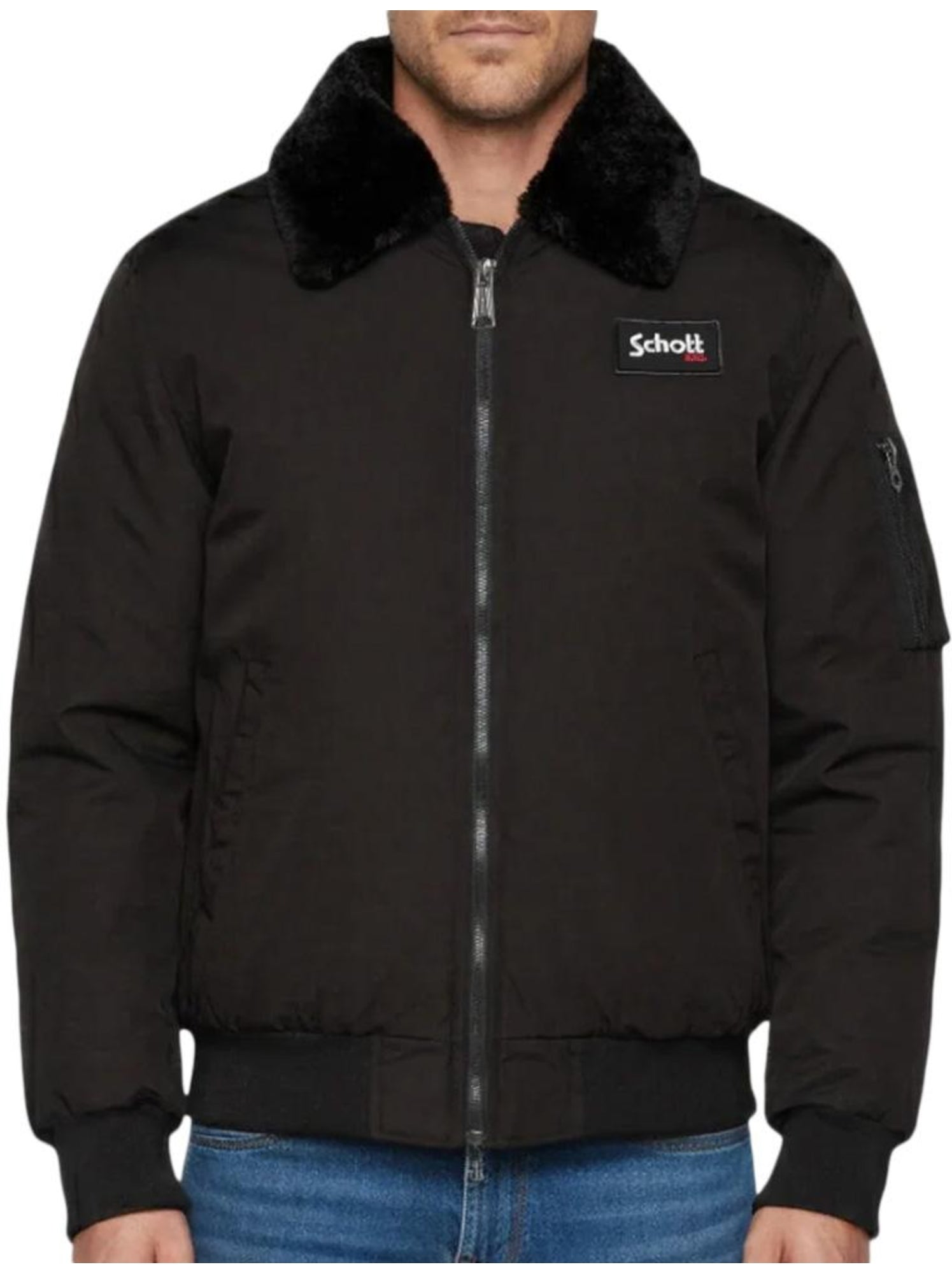 Blouson homme schott - Noir