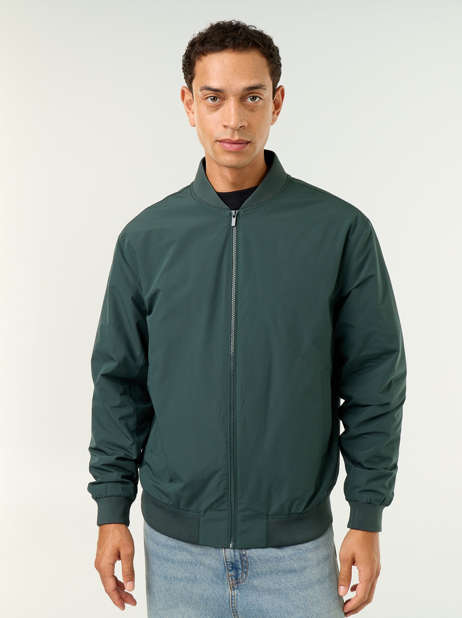 Blouson léger uni zippé - Vert