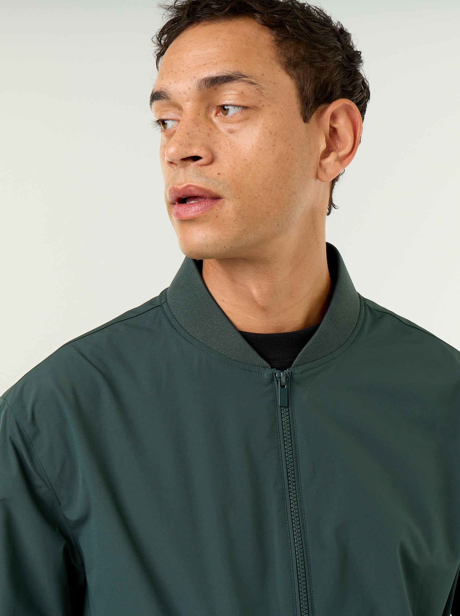 Blouson léger uni zippé - Vert
