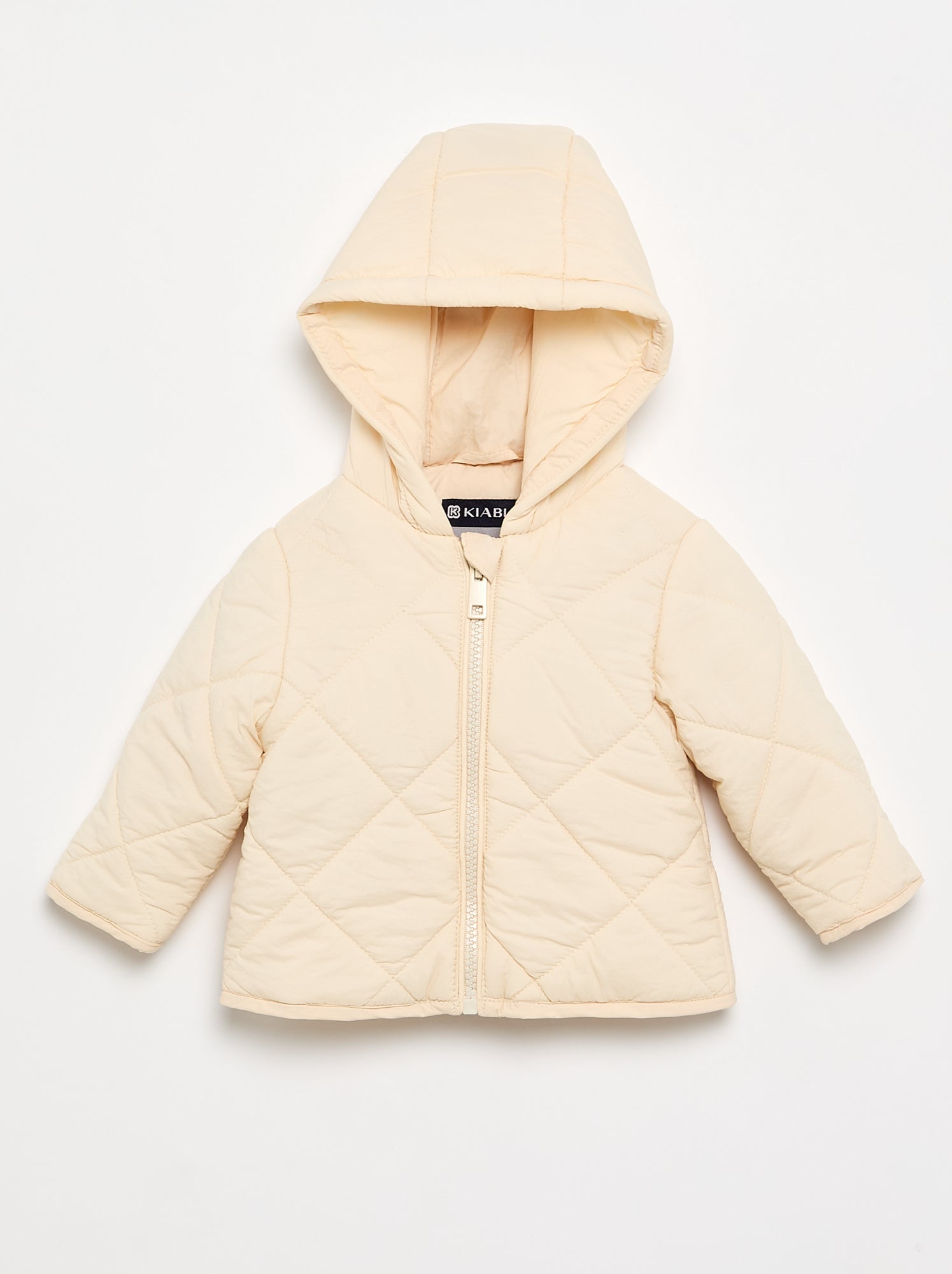 Blouson matelassé à capuche - Beige