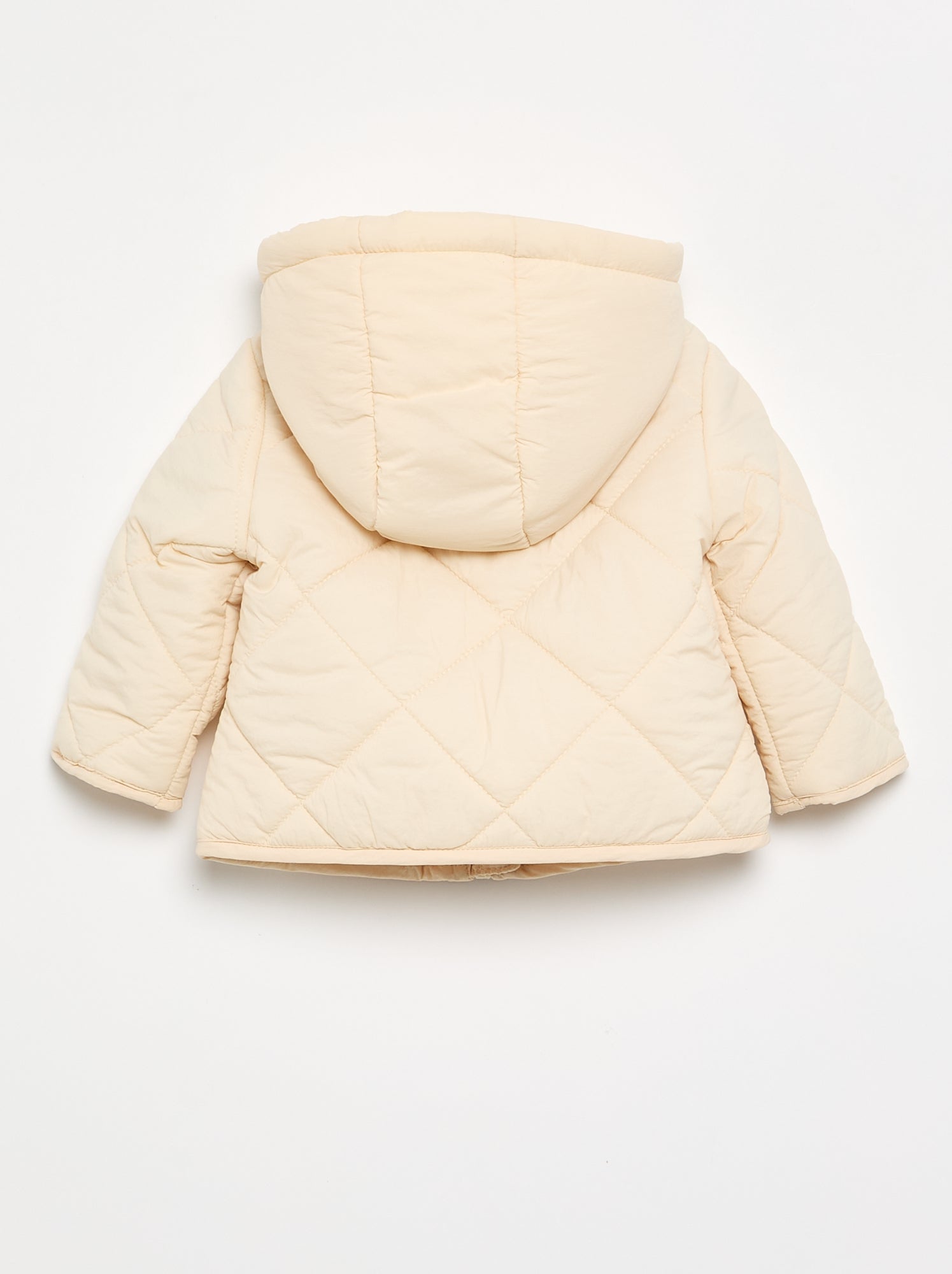 Blouson matelassé à capuche - Beige
