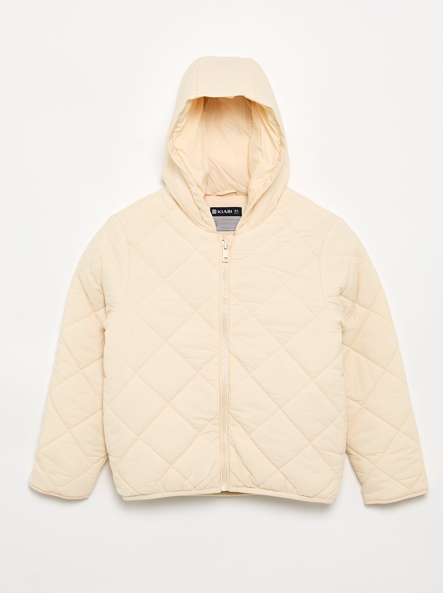 Blouson matelassé à capuche - Beige