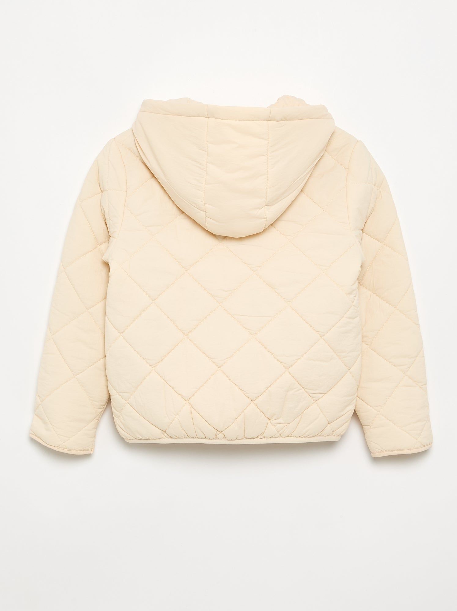 Blouson matelassé à capuche - Beige