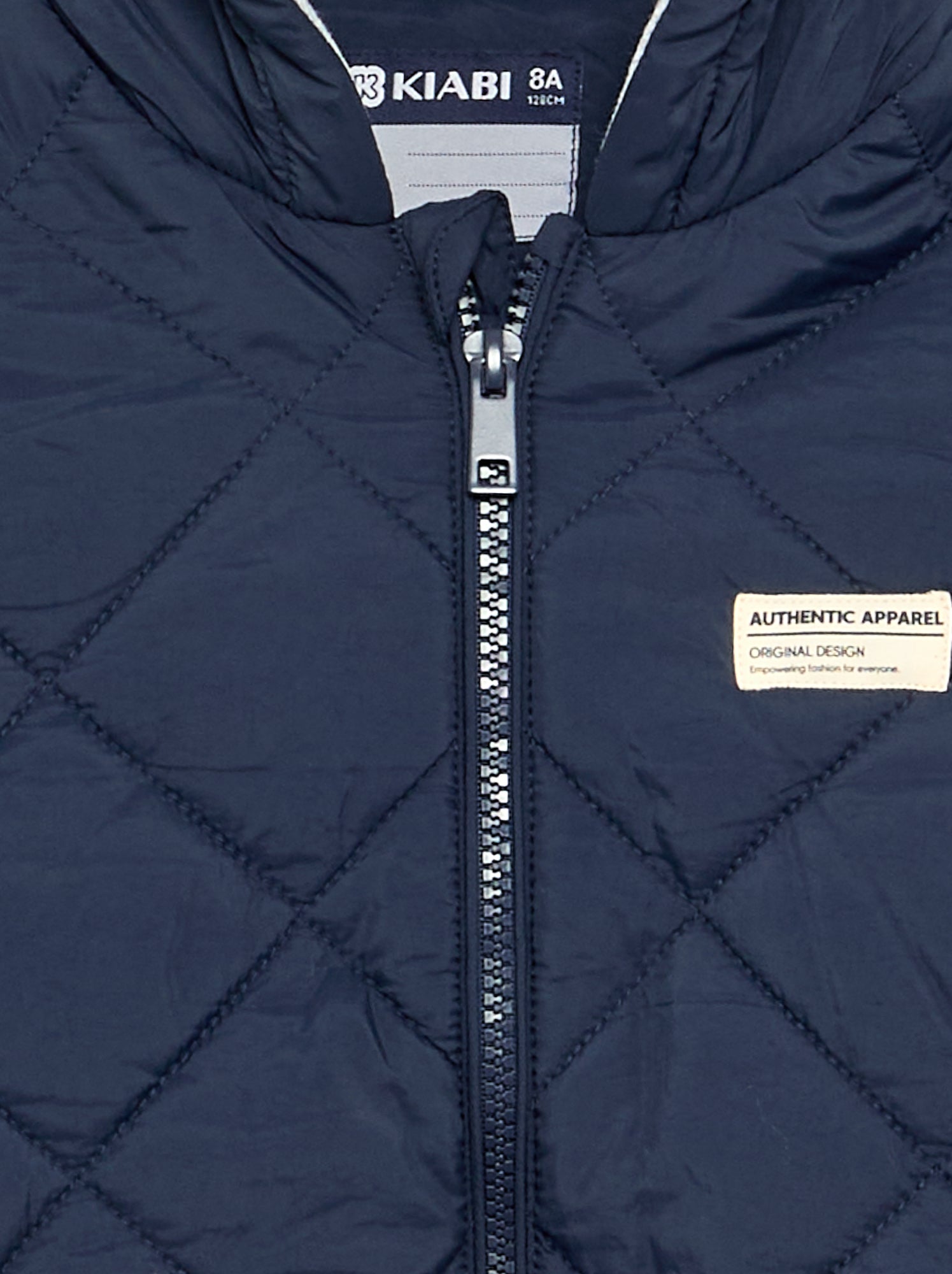Blouson matelassé à capuche - Bleu