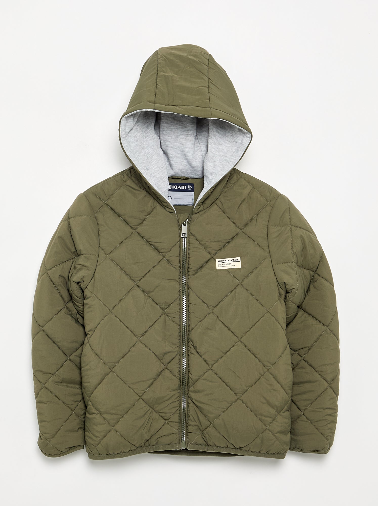 Blouson matelassé à capuche - Kaki