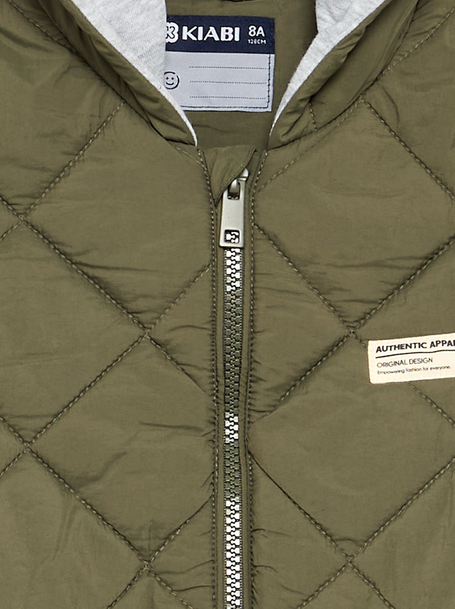 Blouson matelassé à capuche - Kaki