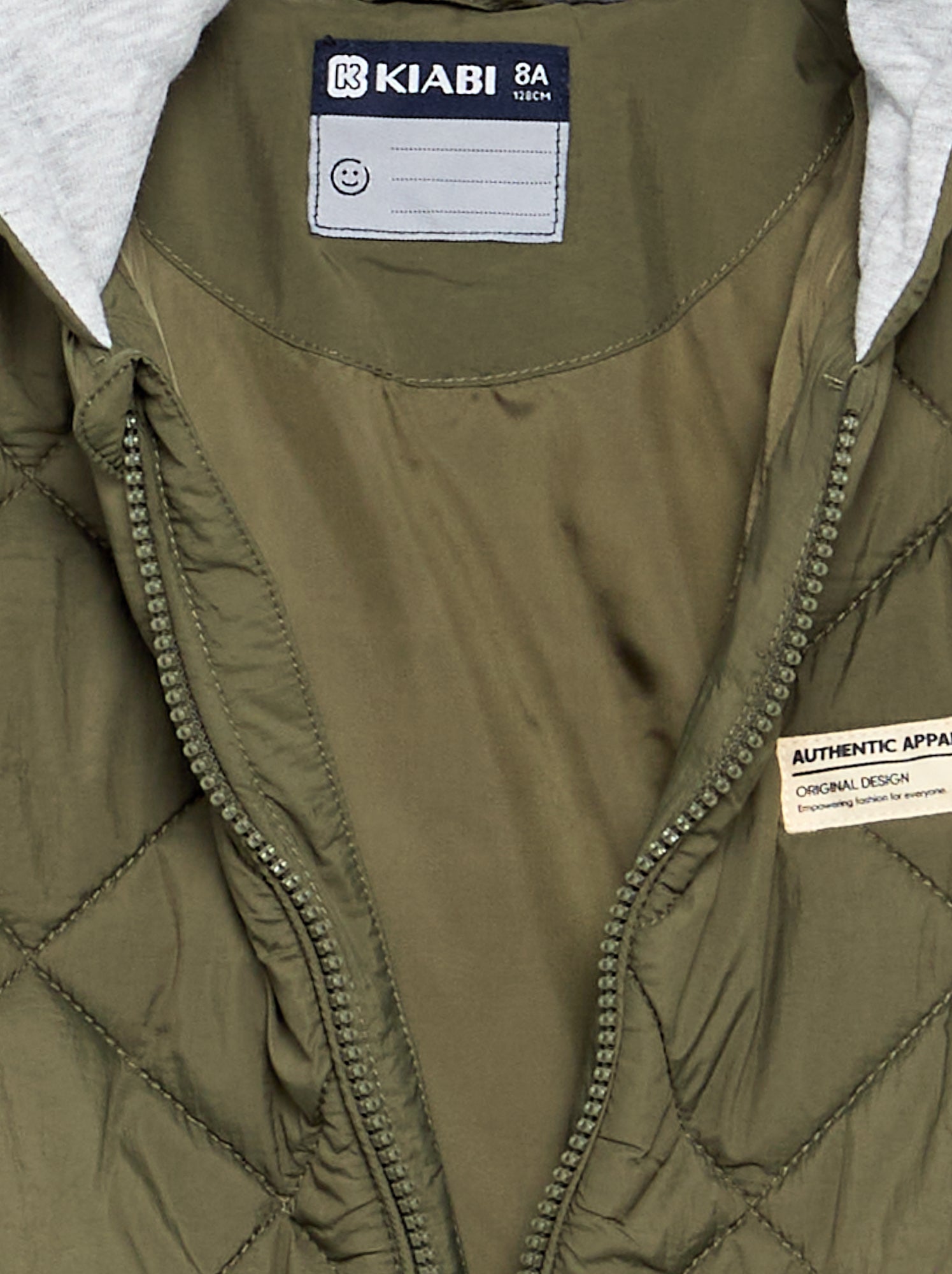 Blouson matelassé à capuche - Kaki