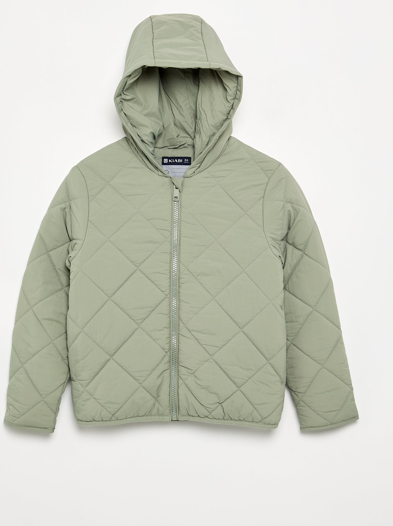 Blouson matelassé à capuche - Vert