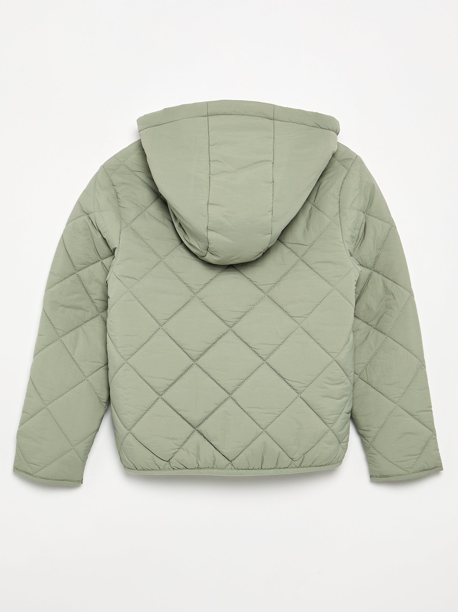 Blouson matelassé à capuche - Vert