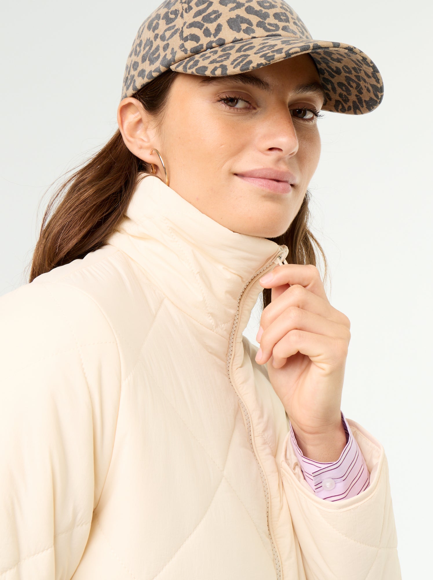 Blouson matelassé et déperlant - Beige