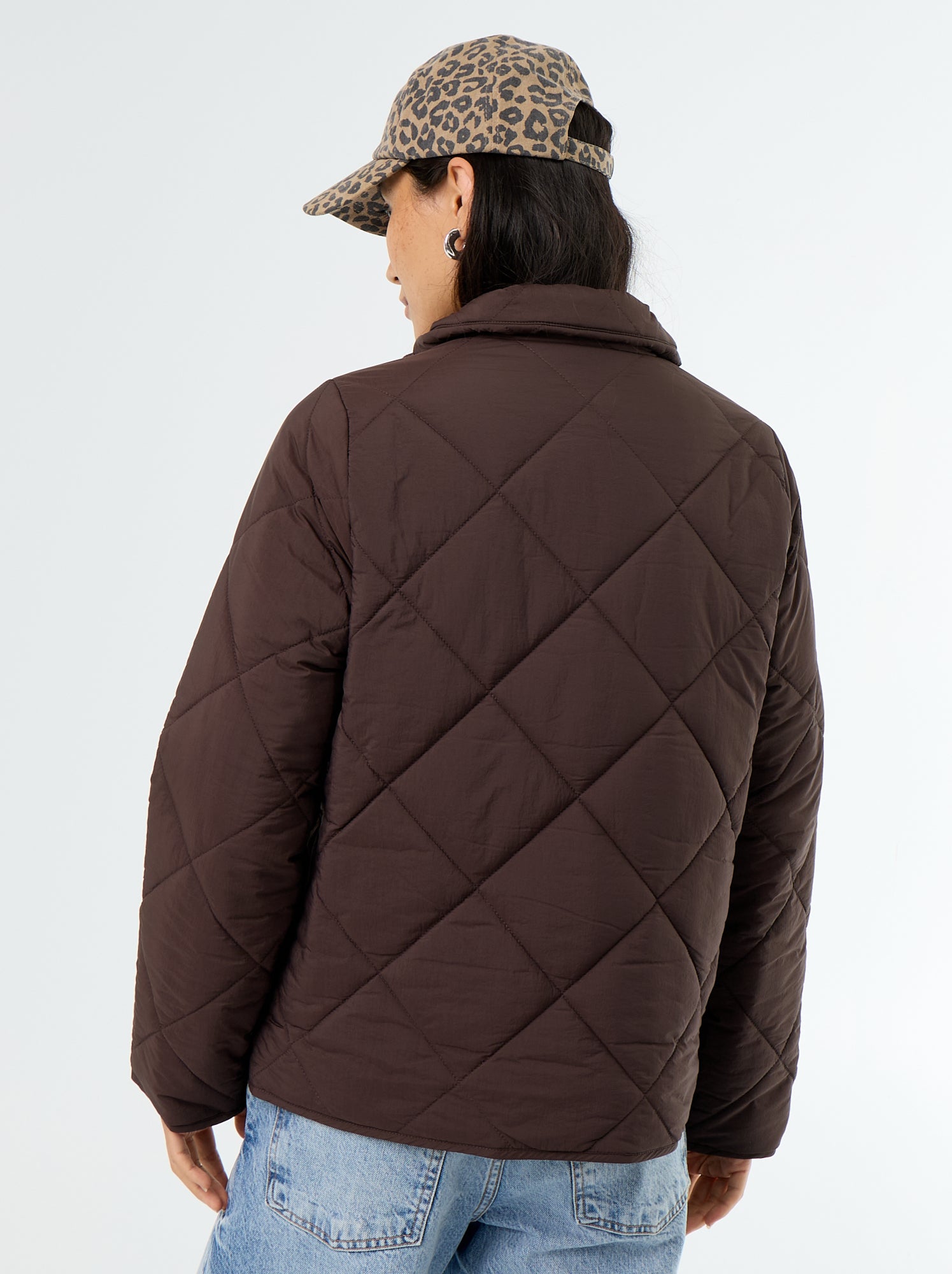 Blouson matelassé et déperlant - Marron