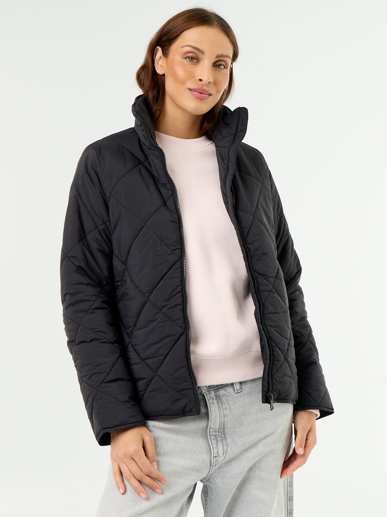 Blouson matelassé et déperlant - Noir