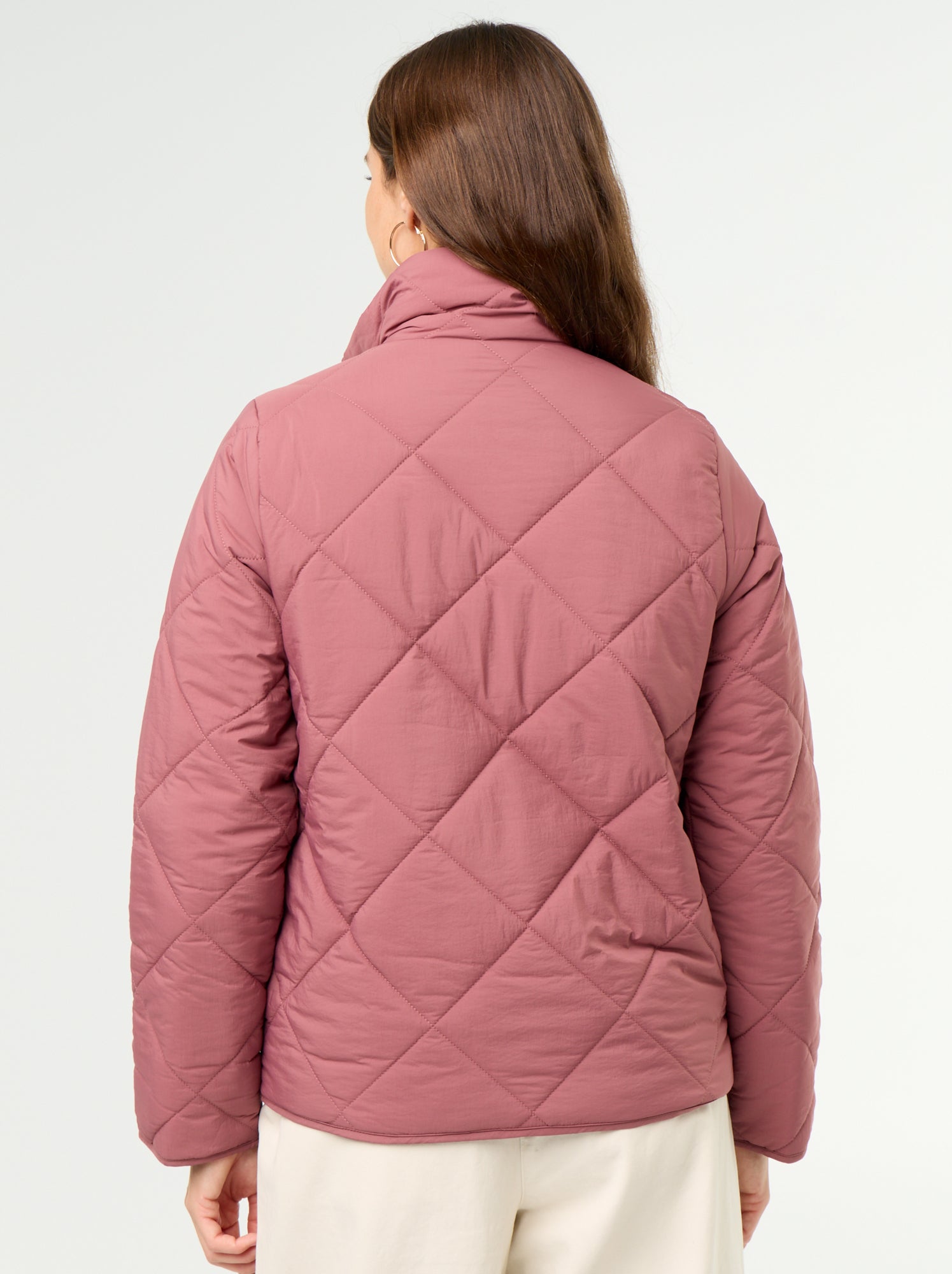 Blouson matelassé et déperlant - Rose
