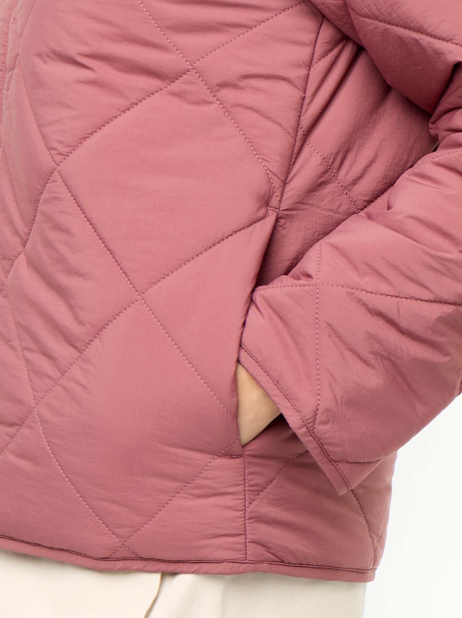 Blouson matelassé et déperlant - Rose