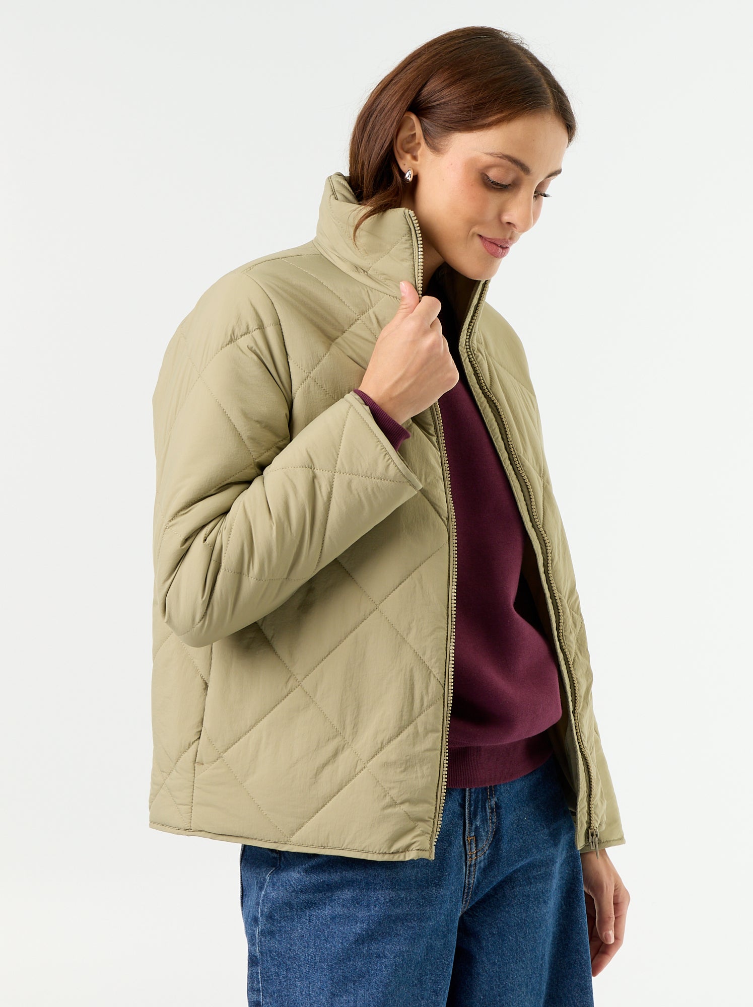 Blouson matelassé et déperlant - Vert
