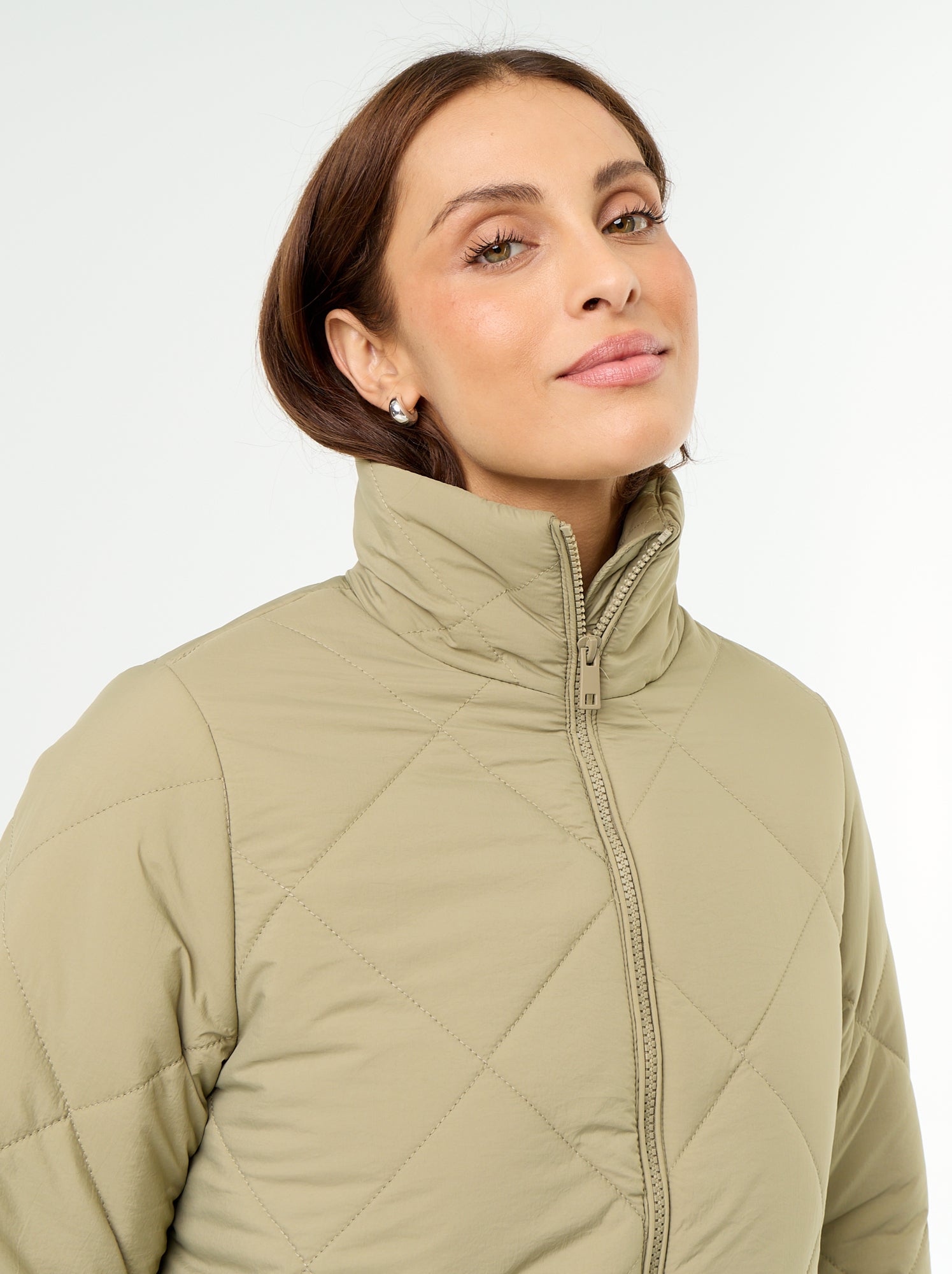 Blouson matelassé et déperlant - Vert