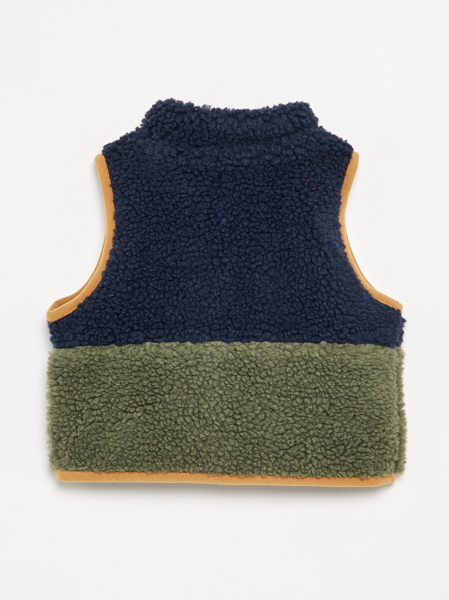 Blouson moutonné sans manches - Bleu