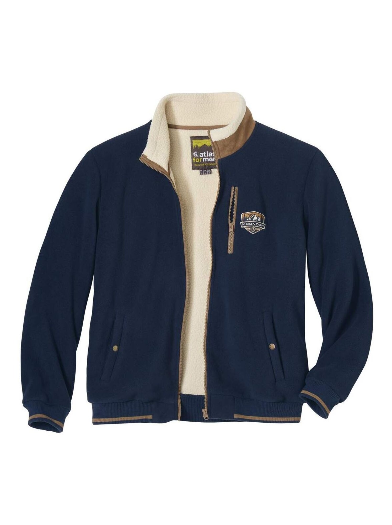 Blouson Polaire et Sherpa Mountain   - ATLAS FOR MEN - Bleu marine