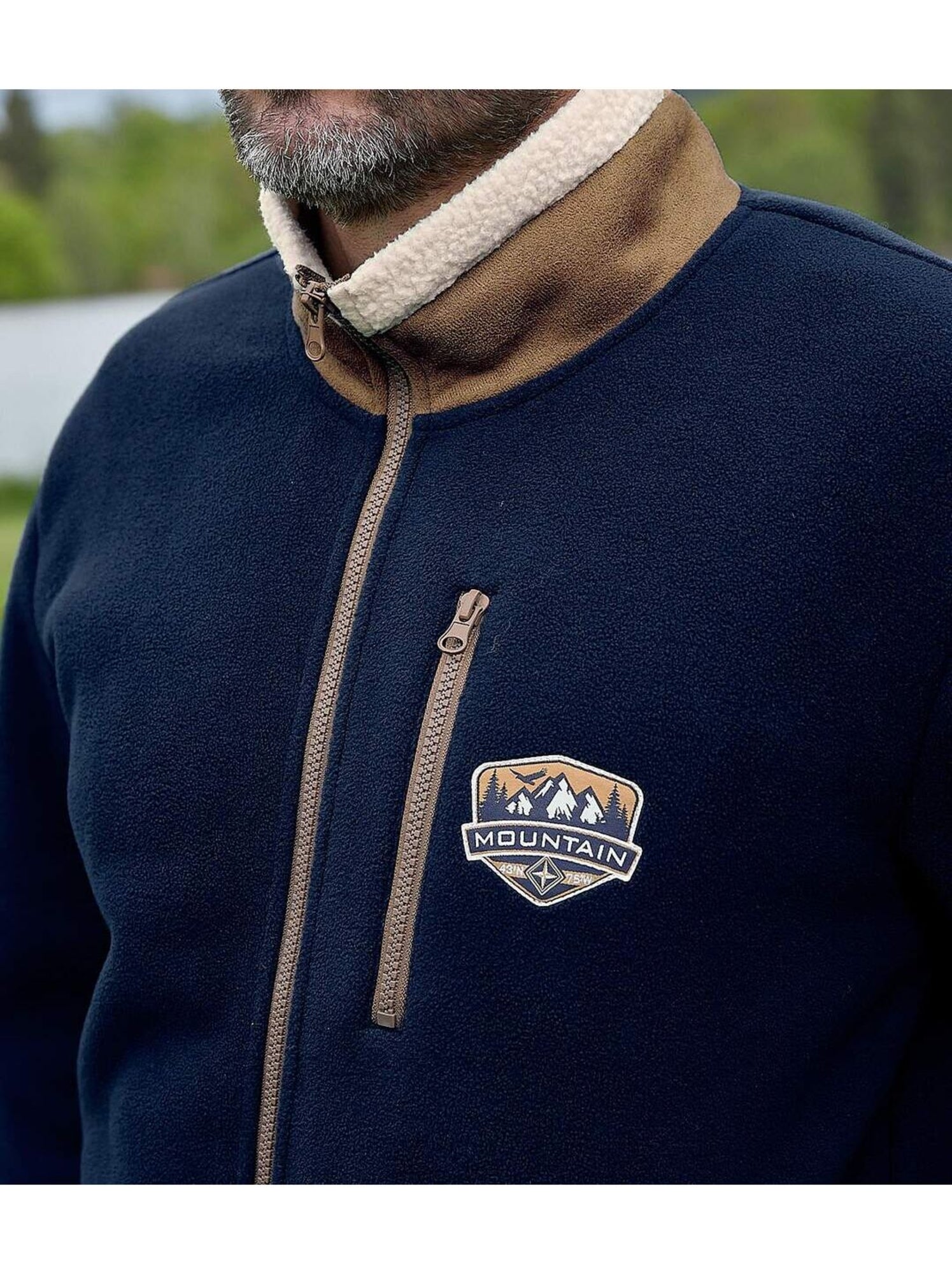 Blouson Polaire et Sherpa Mountain   - ATLAS FOR MEN - Bleu marine