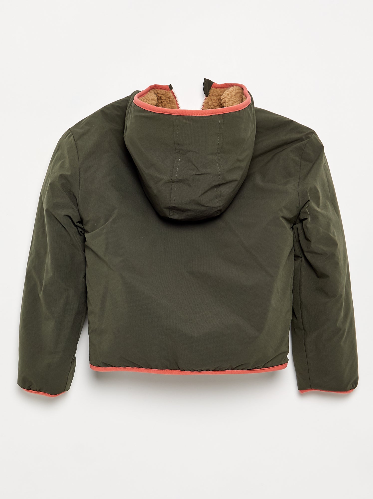Blouson réversible avec un côté effet moutonné - Beige