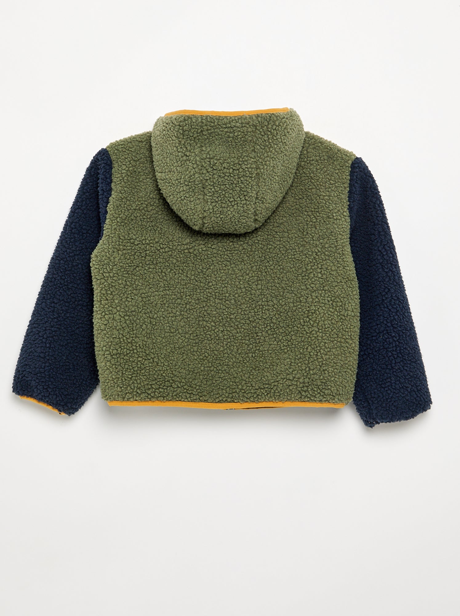 Blouson réversible avec un côté effet moutonné - Kaki