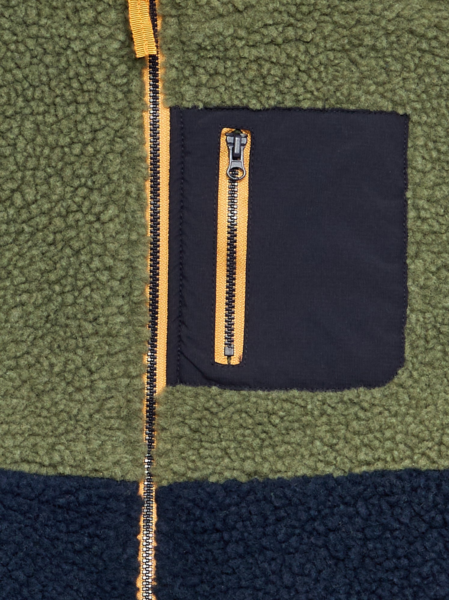 Blouson réversible avec un côté effet moutonné - Kaki
