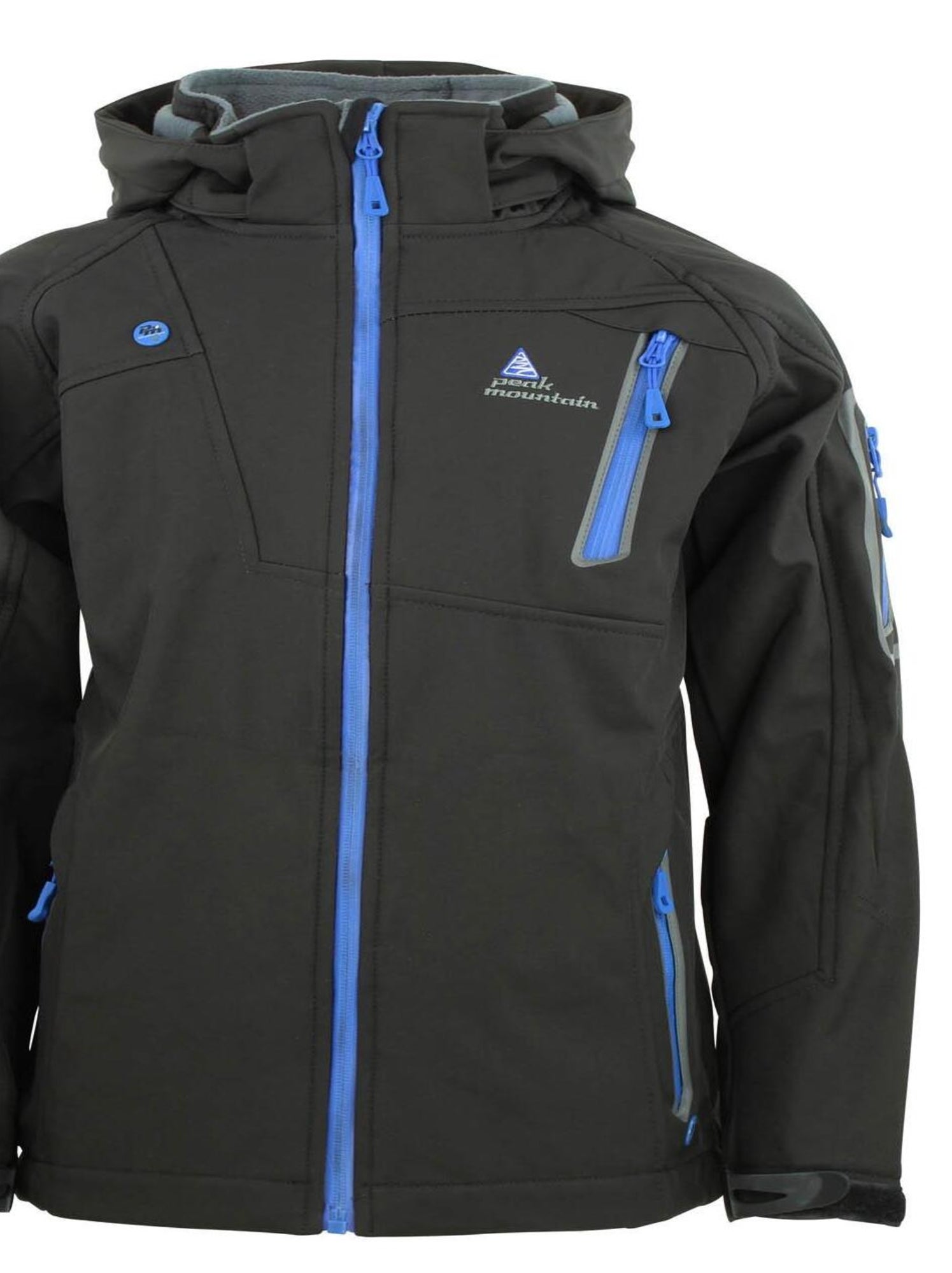 Blouson softshell garçon ECOLOK - PEAK MOUNTAIN - Noir Noir