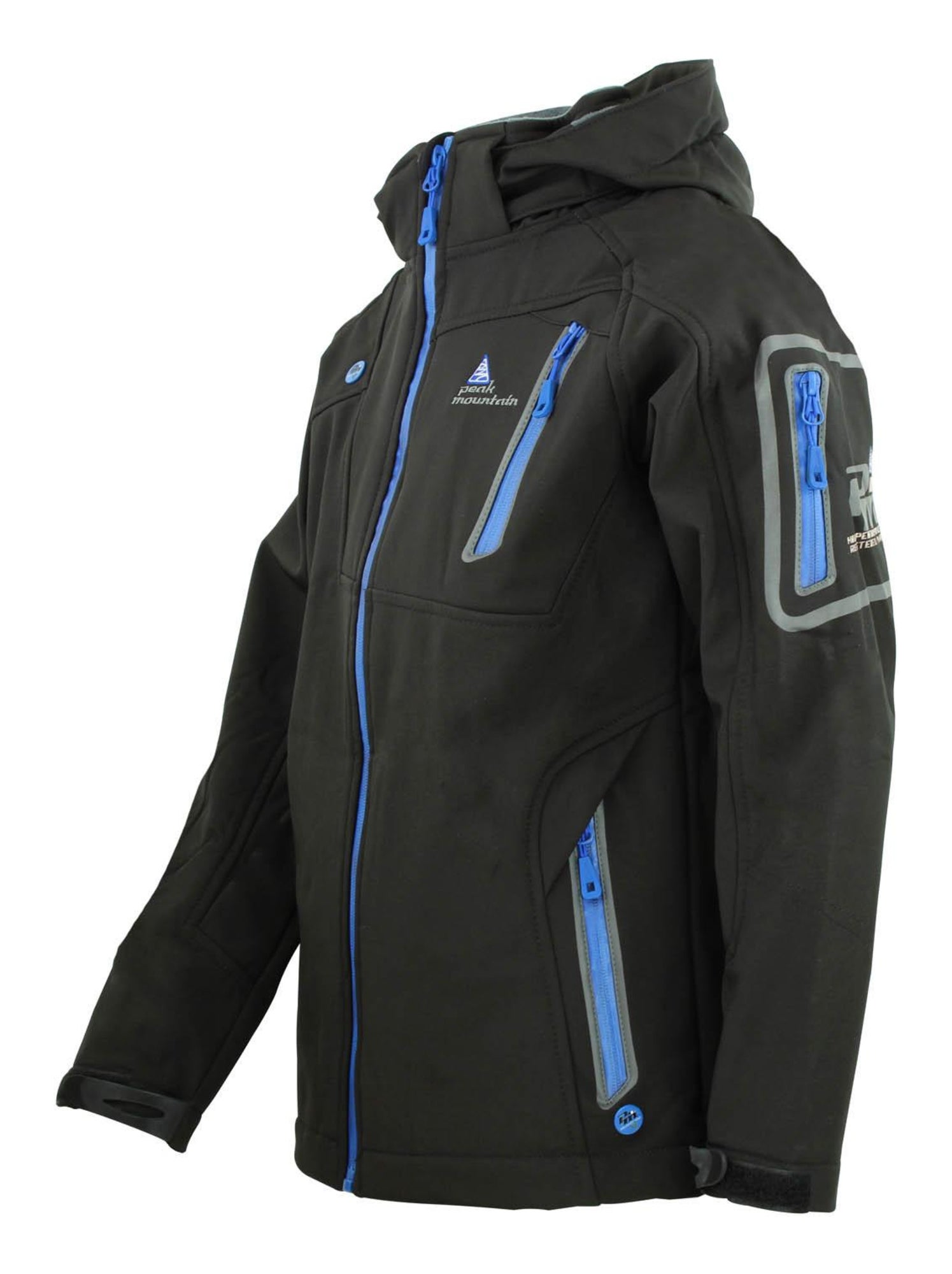 Blouson softshell garçon ECOLOK - PEAK MOUNTAIN - Noir Noir