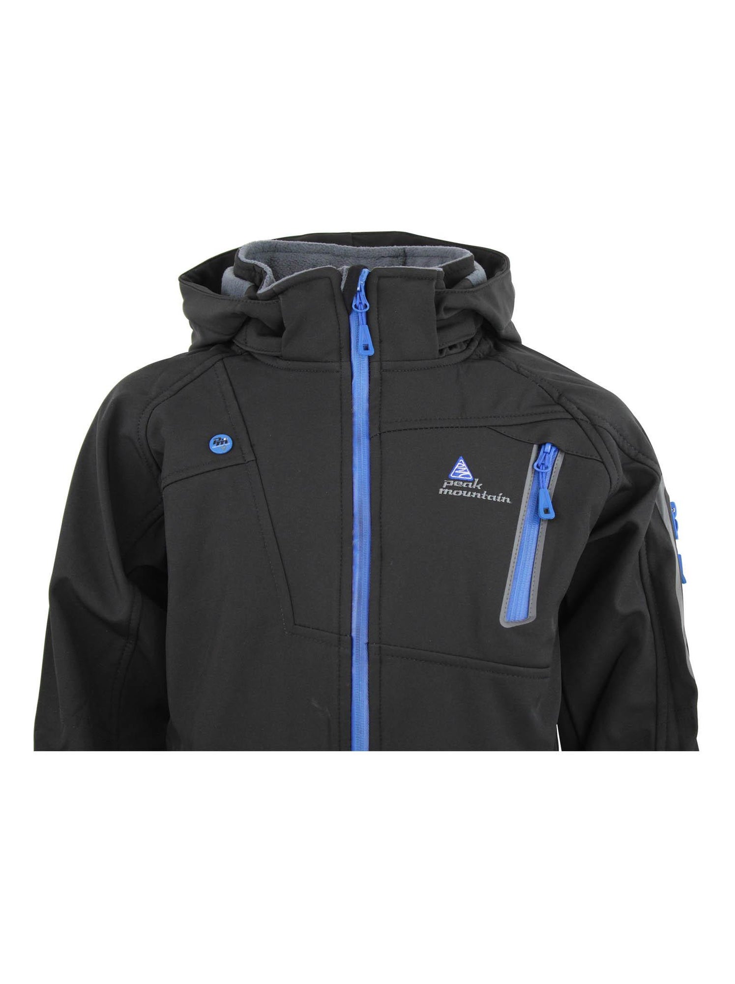 Blouson softshell garçon ECOLOK - PEAK MOUNTAIN - Noir Noir