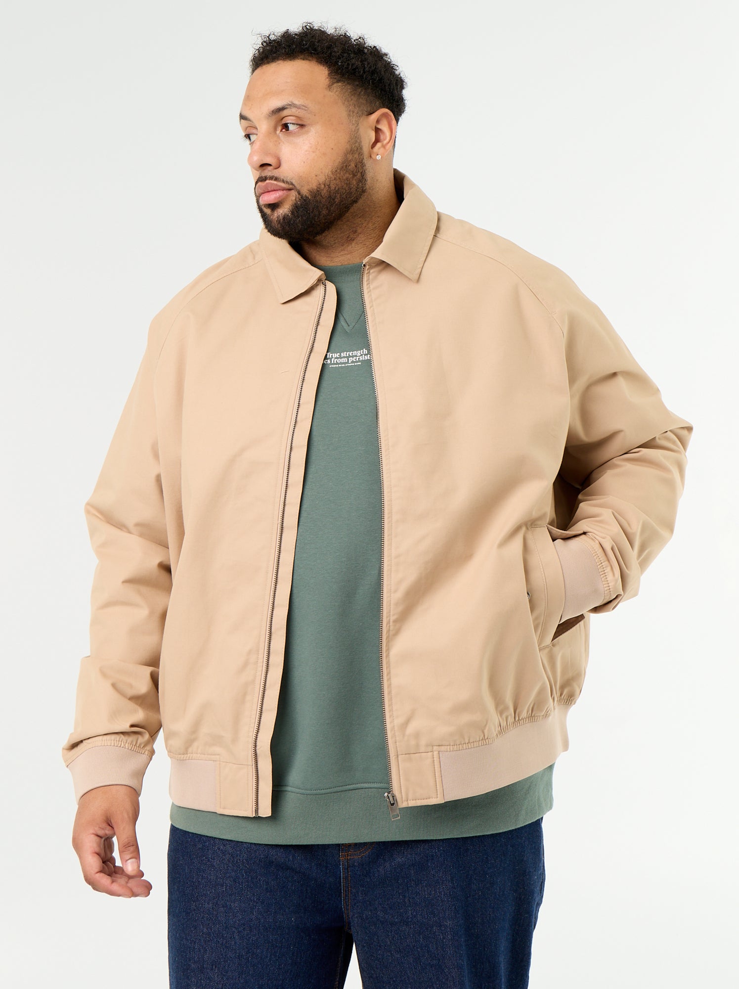 Blouson uni court - Beige
