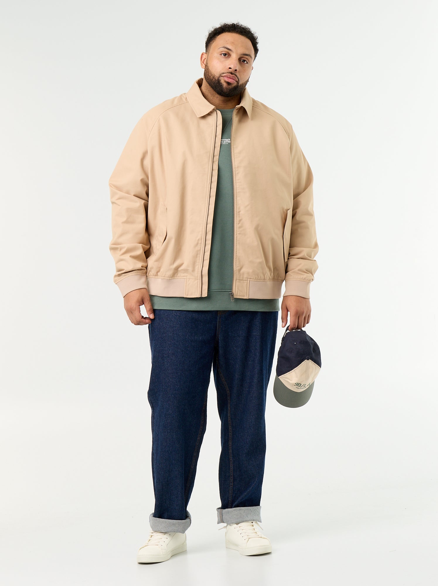 Blouson uni court - Beige