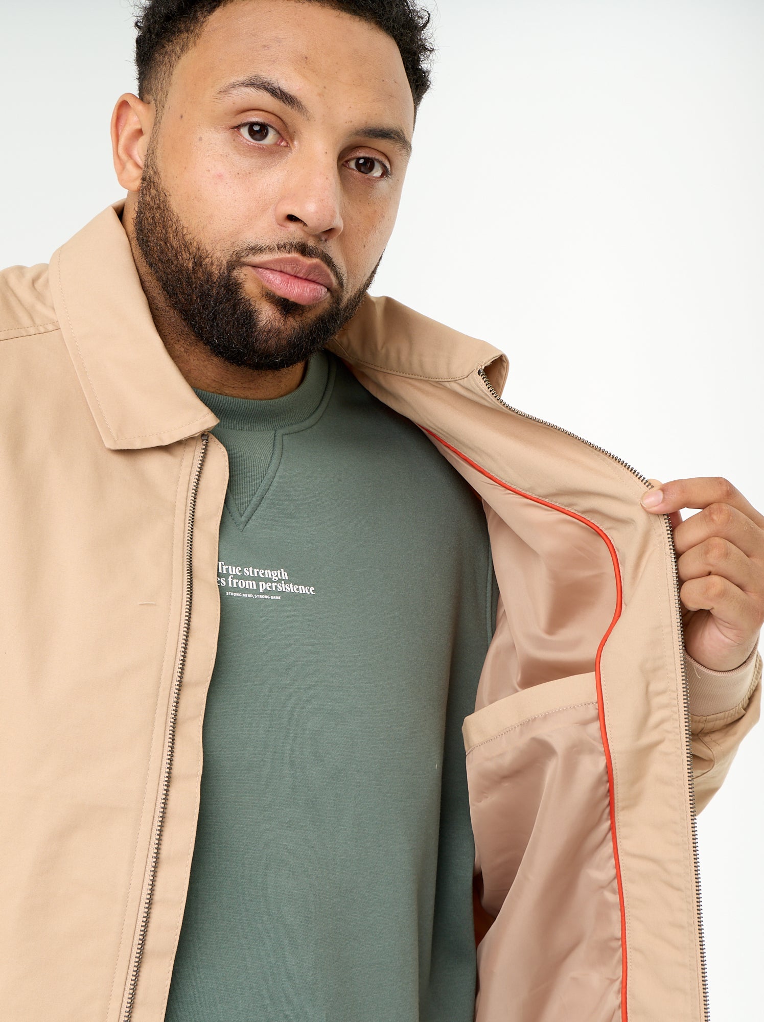Blouson uni court - Beige