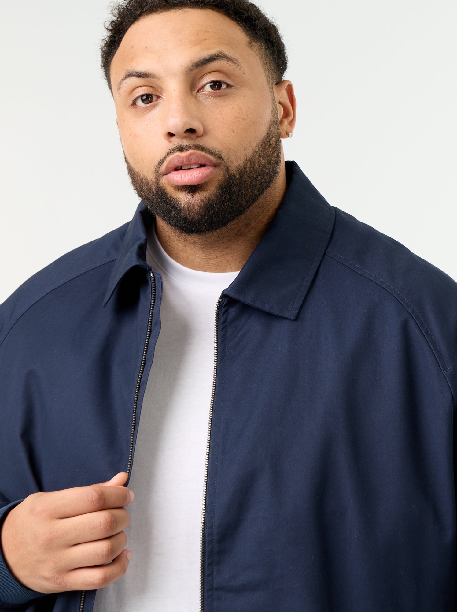 Blouson uni court - Bleu