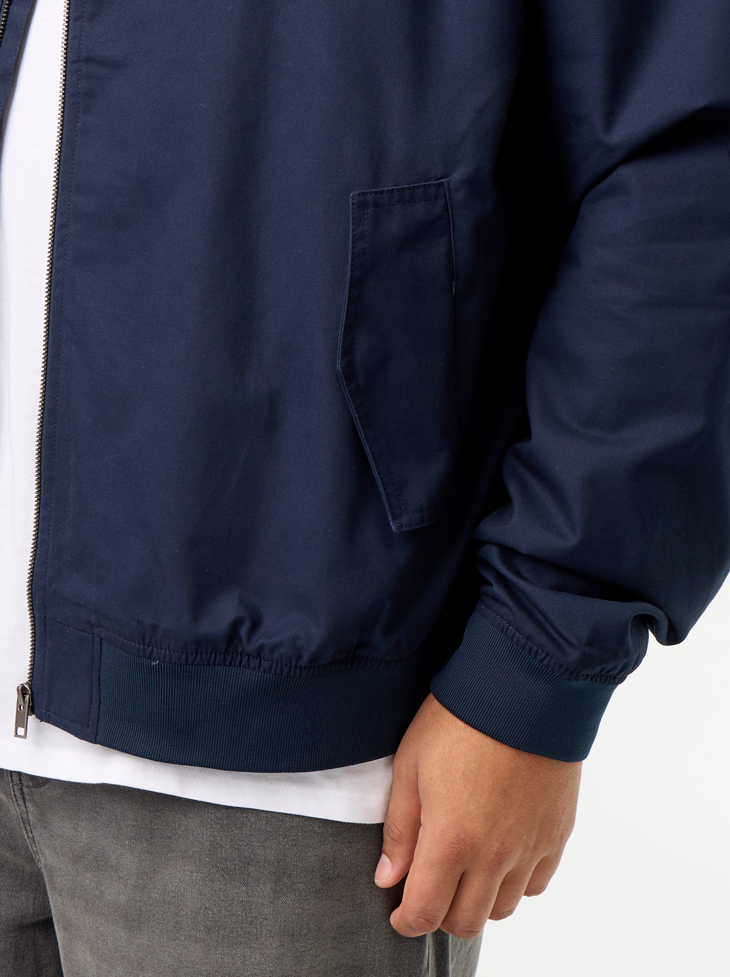 Blouson uni court - Bleu