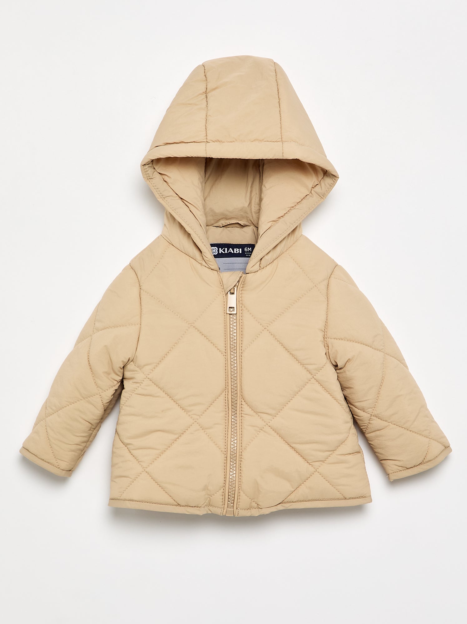 Blouson zippé à capuche - Beige