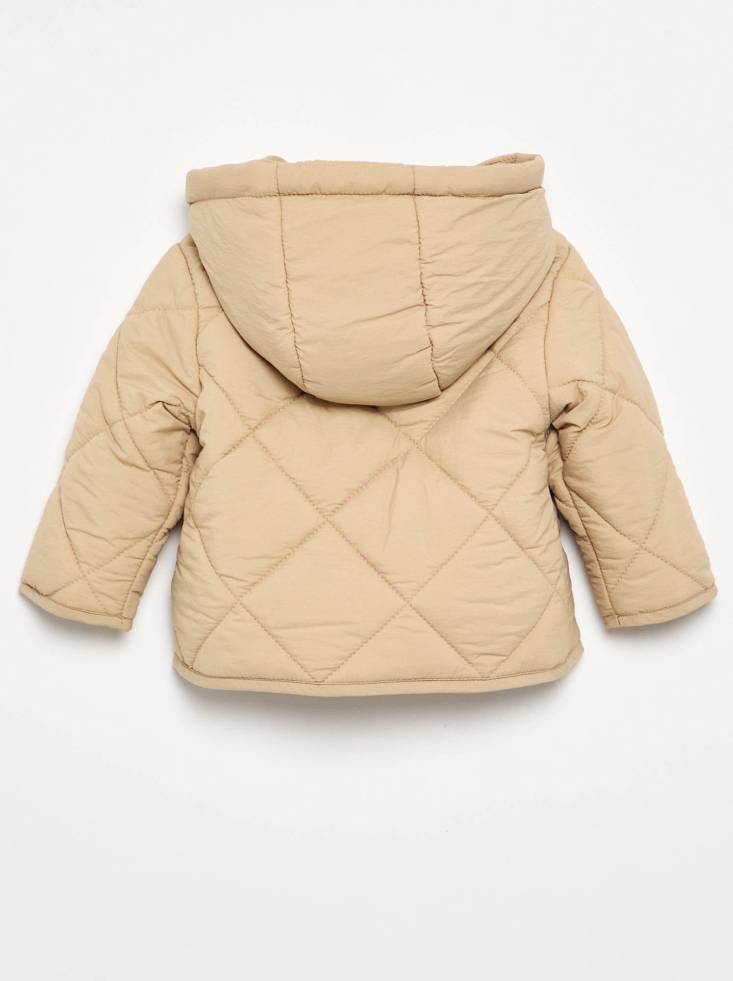 Blouson zippé à capuche - Beige