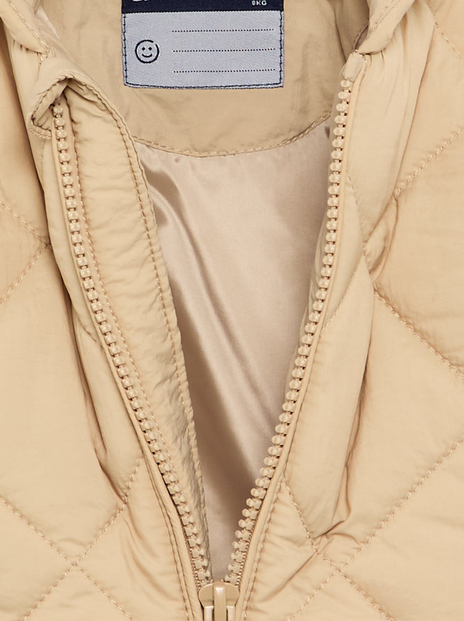 Blouson zippé à capuche - Beige