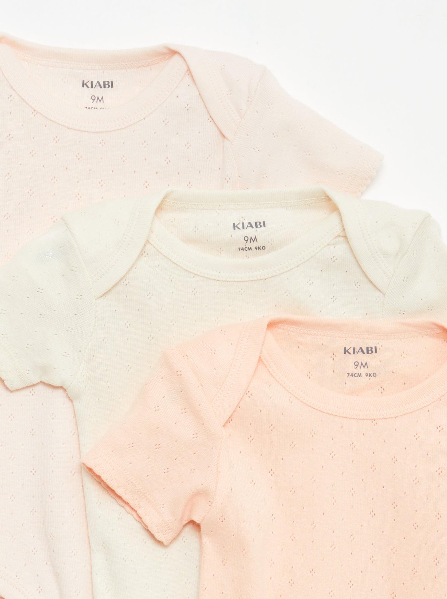 Bodies évolutif en maille unie - Lot de 3 - Orange