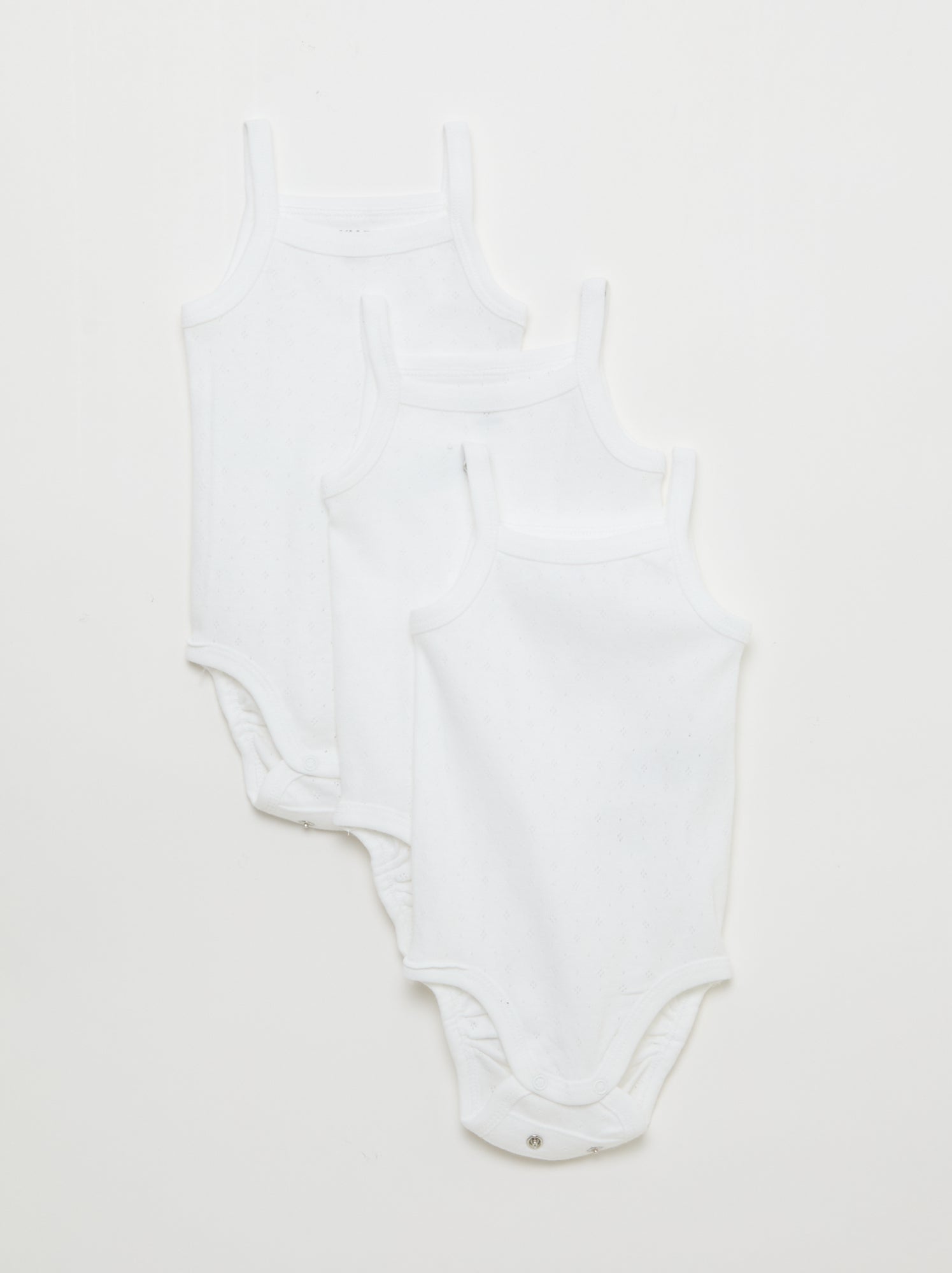 Bodies évolutifs à bretelles - lot de 3 - Blanc