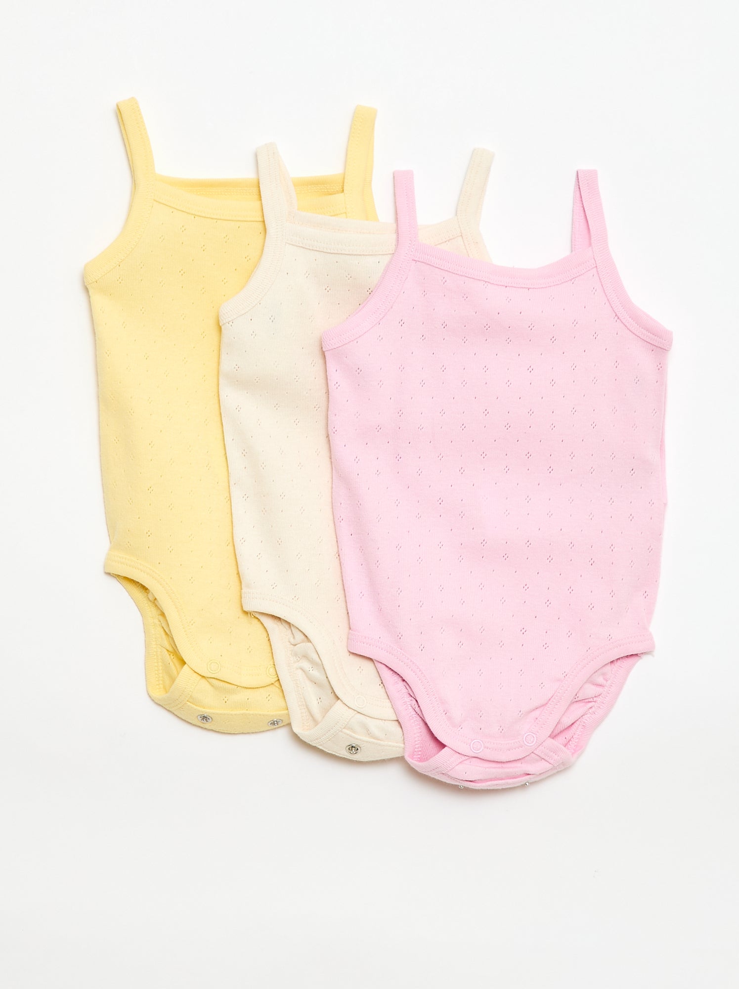 Bodies évolutifs à bretelles - lot de 3 - Jaune