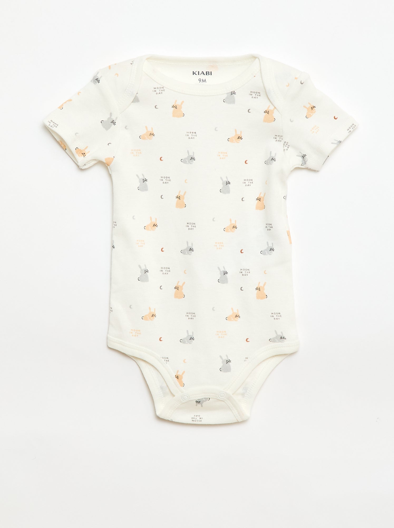 Bodies imprimés en coton - lot de 3 - Beige