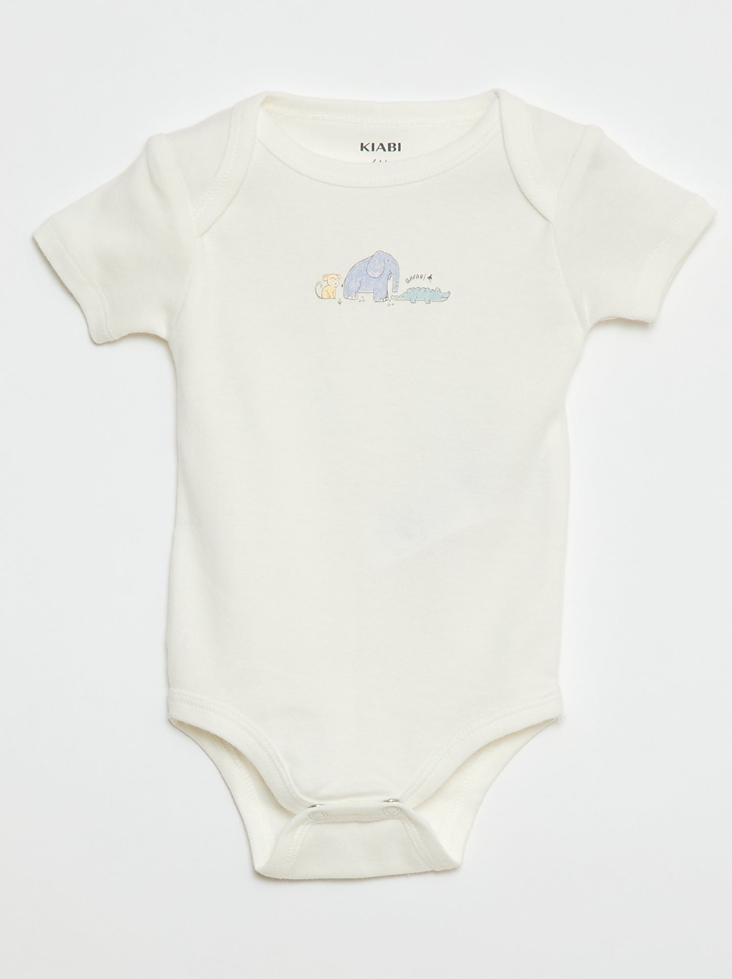 Bodies imprimés en coton - lot de 3 - Blanc