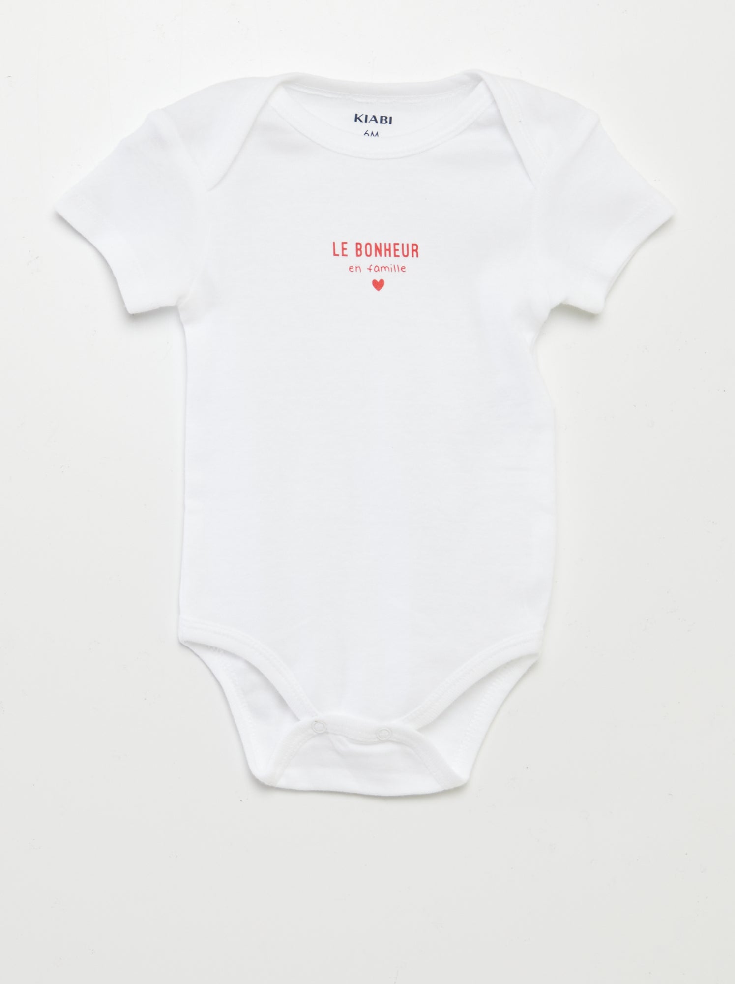 Bodies imprimés en coton - lot de 3 - Blanc/marine